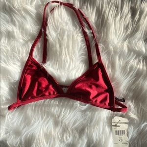 Red Triangle Fashion Nova Bikini Top